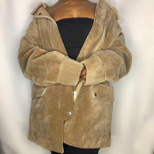 Oversized fuzzy fur jacket